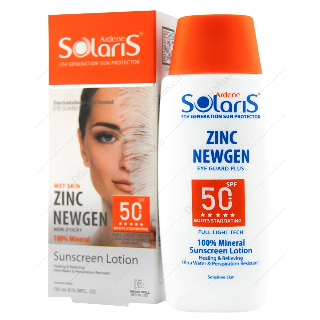 لوسیون ضد آفتاب SPF50 سولاریس آردن زینک نیوژن